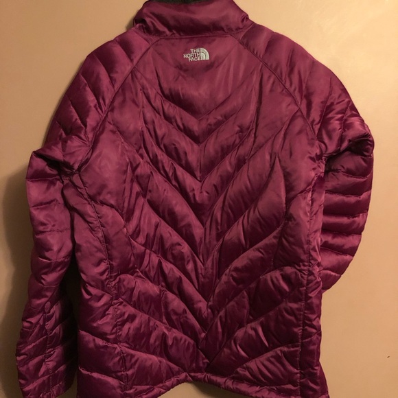 The North Face Women Small Goose Down 550 Insulated Purple Satin Winter Jacket - Picture 5 of 11